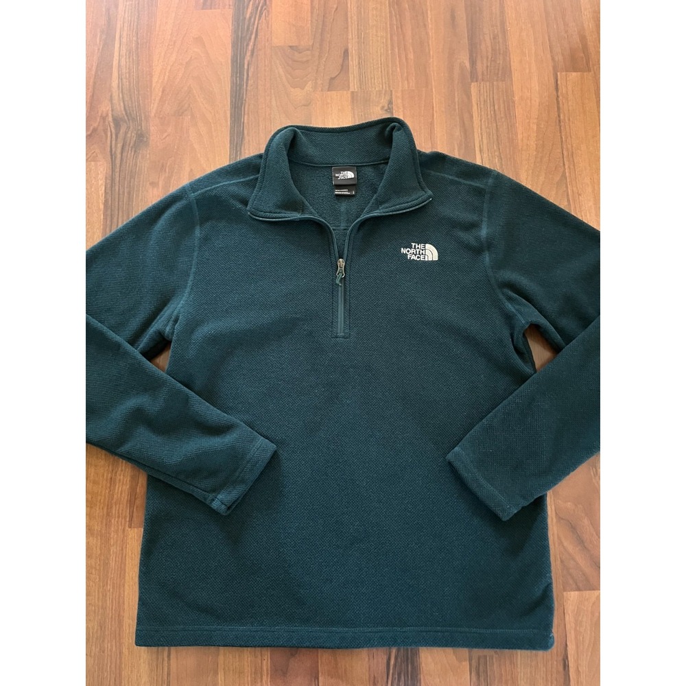 North Face Men's Textured Cap Rock 1/4 Zip Men's Sz L Hunter Green Fall Gorpcore